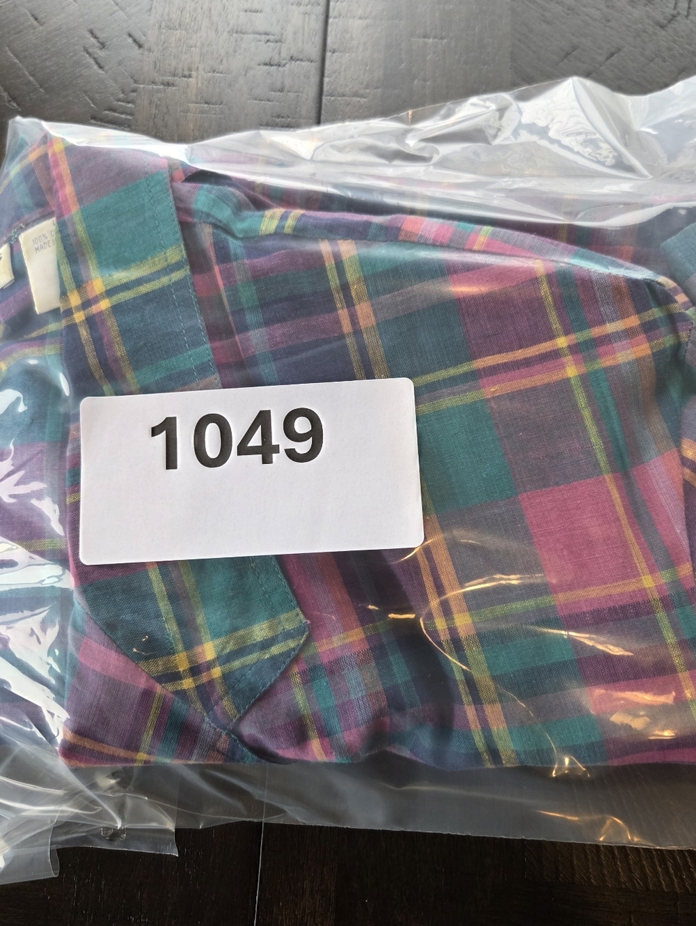 VTG Cathy Daniels Plaid Blazer Large Cotton 80s 90s Multi Color Madras Jacket - Picture 14 of 14